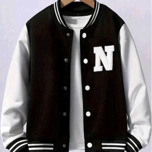 Varsity Jacket For Men/ Women In Black Colour