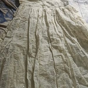 Embroidery Heavy Gown Off White