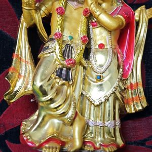 Krishna And Radha Golden Showpiece