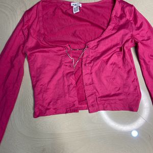 Pink Cardigan Top