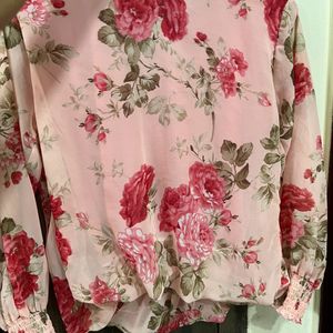 Pink Floral Top