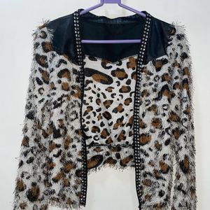 Animal Printed Partywear Jacket