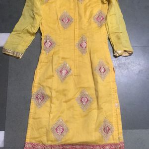 Heavy embroidery work kurti