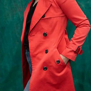 Bold Red Trench Coat