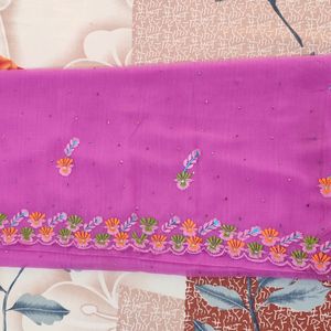 Embroidery  Cutwork Saree