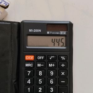 pocket calculator with cover