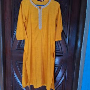 Mango Color Kurta