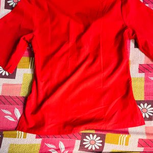 Women Red Formal Style Top