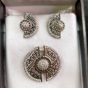 925 Silver Sterling Pendant Earrings