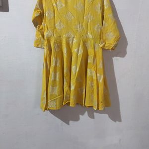 Printed Anarkali Kurta With Dhoti Pants