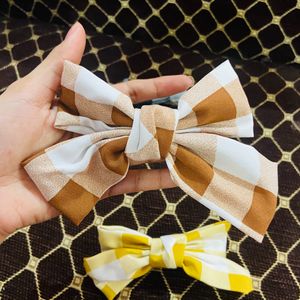 Check Medium Size Bow Pack Of 3