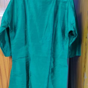 Bottle Green Knee Length Kurti