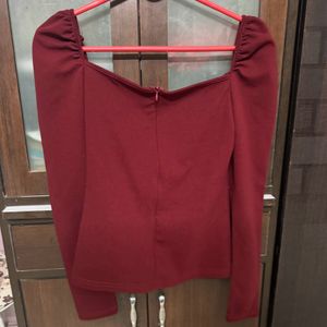 Shein Maroon Top