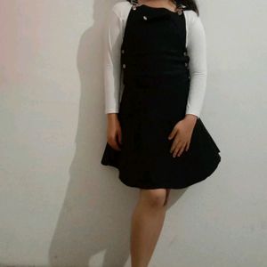 Cute Black dangree dress Korean Style