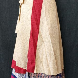 Vintage Jaipuri Silk Saree Wrap Skirt