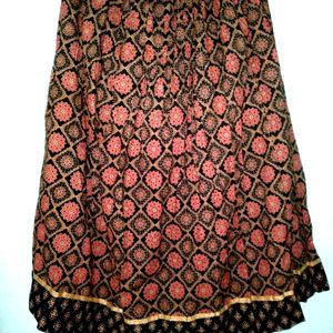 Cotton Long Printed Skirt (Women's)