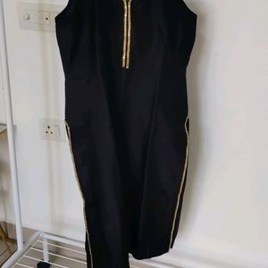 Black Silk Kurta