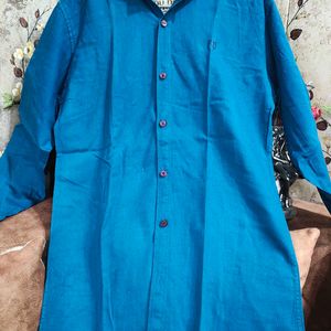 Men Blue Textured Shirt