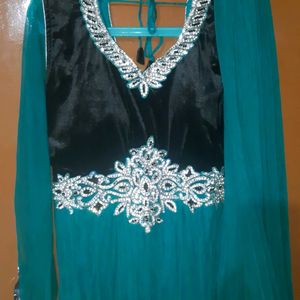 Anarkali Festive Kurta With Dupatta In Half Rate