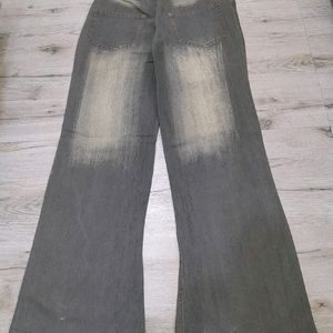 ‼️Sold‼️Korean Vintage Grey Bootcut Jeans 👖