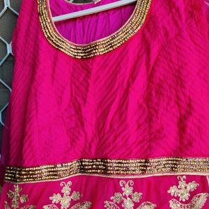 Hot Pink Suit With Dupatta (No Pant)