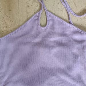 Halter Neck Purple Top