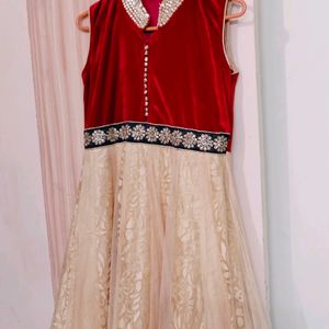 Anarkali Designer Dress With Pant And Duppataa.