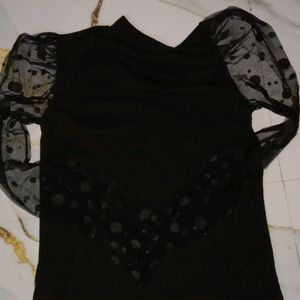 Black High Neck Top..