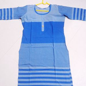 Blue color Stripted Design Kurta