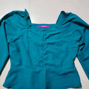 Teal Blue Top