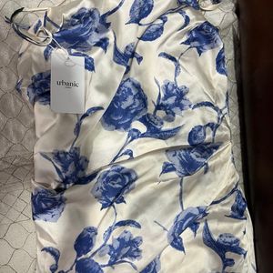 White - Blue Floral Dress