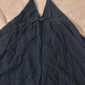 Black Low Neck One Piece Dress