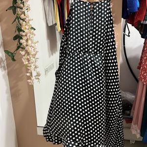 Beautiful Satin Polka Dress Brand New