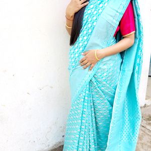 Sea Green Saree