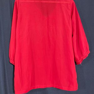 Women Red Polyester Top | Bust 42 |