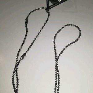 Necklace, Bracelet And Pendant In Black Metal