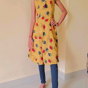 Printed Kurti Set For Girls