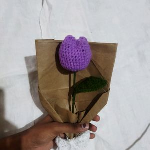 Single Crochet Lavender Tulip Bouquet