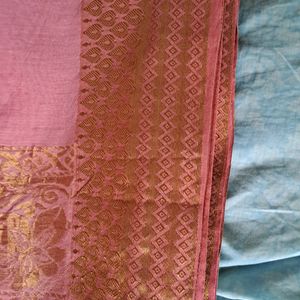 pink silk saree