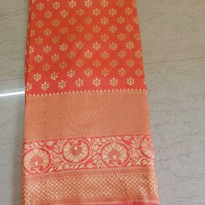 Kashvi Orange Saree