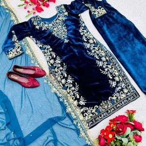 New Original Velvet Pakistani Poshaq Dresses Beaut