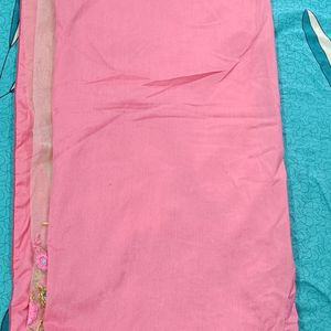 Designer Silk Net Pink Floral Saree