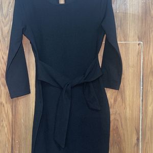 black shein midi dress