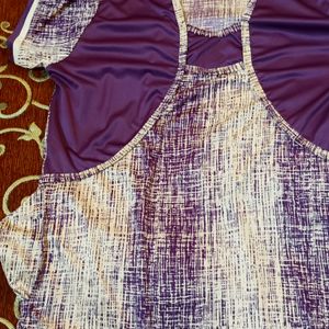 Purple Design Nighty With Pocket