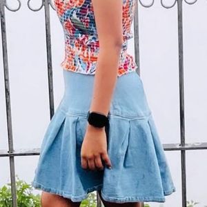 Multi Colour Top+ Skirt