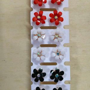 6 PAIR EARRINGS SET 🌼🌸