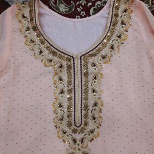 Pink Colour Kameez Sharara Suit