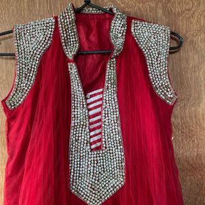 Red Ethnic Suit