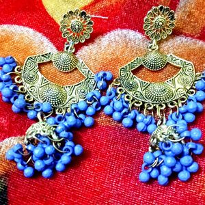 Blue Jhumka