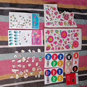 Nail Stickers & Art Glitter With Jio Sim & Sticker